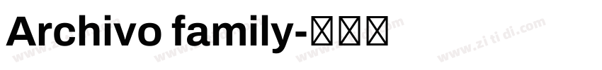 Archivo family字体转换